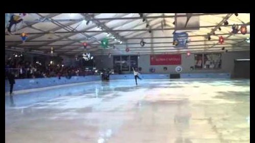 Carolina kostner - roma, esibizione all'axel di piazza mancini
