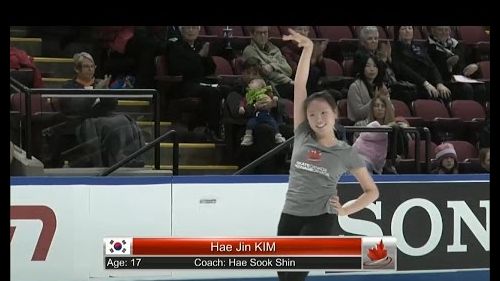 2014 skate canada ??? hae jin kim official practice (fs run-through)