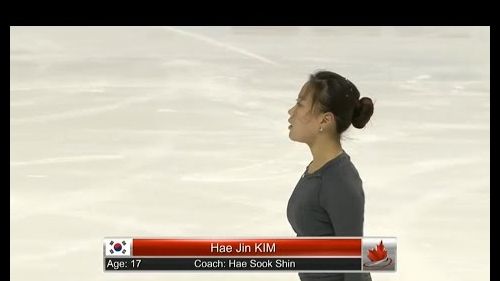 Hae jin kim - skate canada 2014, kelowna - practice (short program)