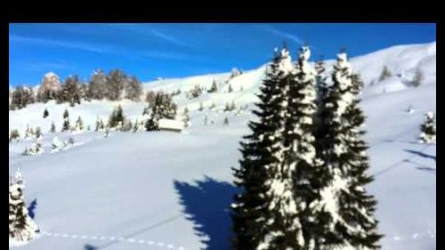 Skiing in corvara