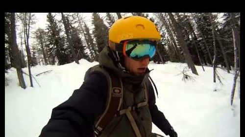 Freeride snowboarding in Madesimo woods