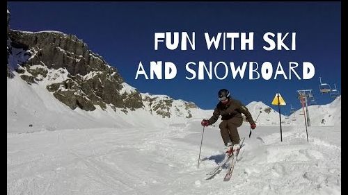 GoPro Hero | Fun with ski and snowboard - San Domenico di Varzo [HD]