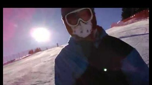 Selfie skiing in Monte Bondone, Italy
