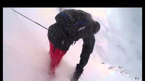 GoPro skiing powder in St. Anton am Arlberg