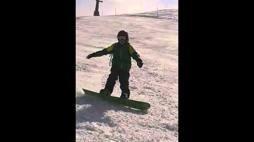 Snowboard a Limone Piemonte . Pista Cabanaira