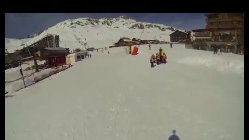 Sergio Pino Skiing around 100 km/h - Tignes - Black slope trolles