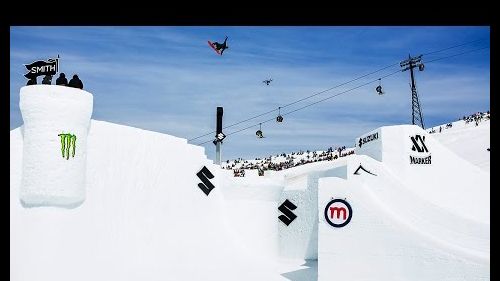 Big air ski & snowboard contest action | suzuki nine knights