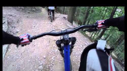 Downhill Cimone Bike Park Sestola pista DH rossa On Board, GO PRO HD LD87 prima volta 26.07.2015