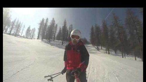 GoPro Hero Aprilia rs 125 full power - Italian alps - Sestriere-Cesana after snowfall