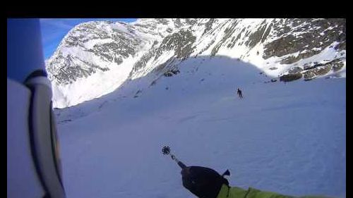 Little off-piste run down the Windacher Ferner (Stubai ski) 1