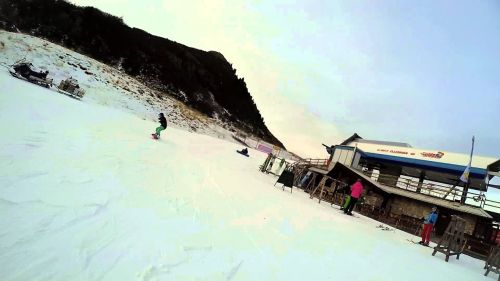 Jaden skiing down a mountain - Chamonix Dec 2015