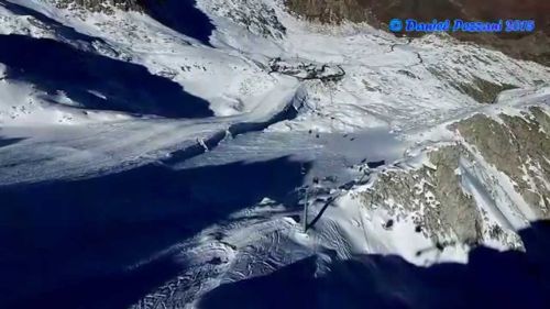 Tignes Tori Collins skiing the Les Breviere and Les Boisses trees - January 2016