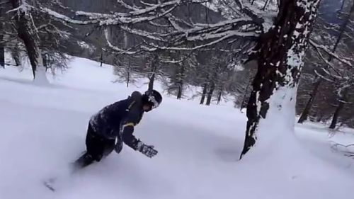 Le Tegge di Foppolo sotto intensa nevicata