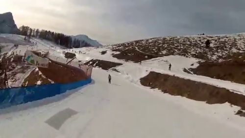 La pista Valvacin a Pozza di Fassa (Buffaure)