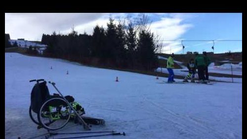 Asiago, pista di KABERLABA febbraio 2016 - Esercitazione di Erika prima della gara