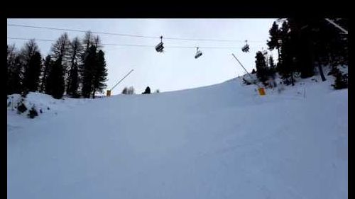 Tommaso sulla pista nera di Vigo di Fassa