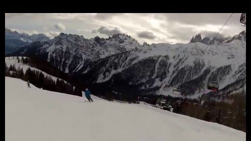 La pista Laresei nella ski area Falcade-San Pellegrino