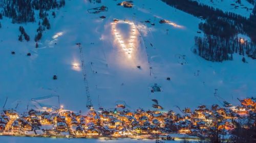 skiing courchevel