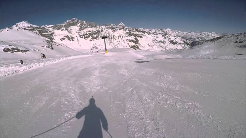 Alex skiing in Sauze D'Oulx - April 2016