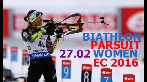 Biathlon european championship 2016 parsuit women 27.02 russia tyumen