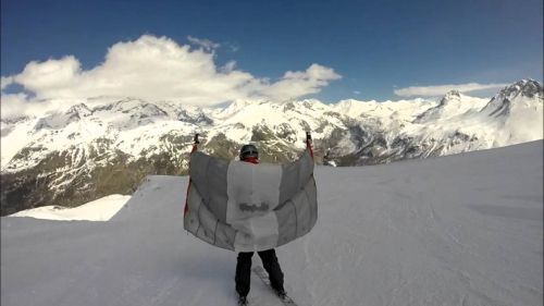 Batman skiing in Tignes and Val D'Isere