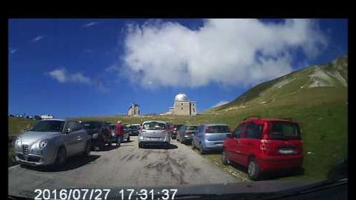 Salita in auto a Campo Imperatore. Corno Grande.