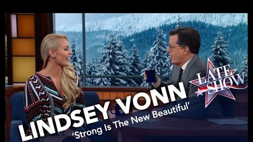 Lindsey vonn al the late show con stephen colbert