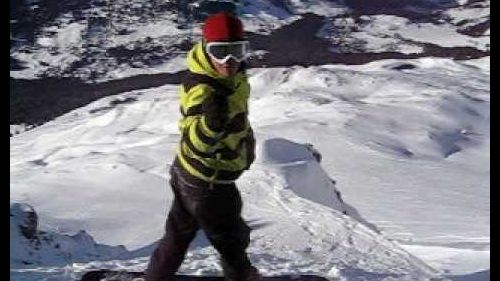 Nik and Stefan doing some very steep couloir snowboarding in Lenzerheide, Switzerland