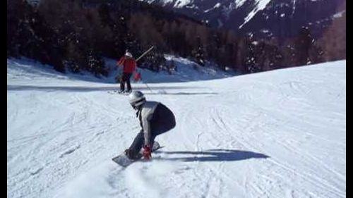 Rico op de snowboard Bormio