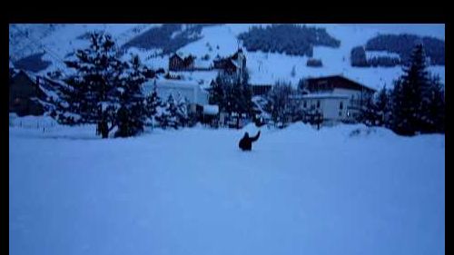 Slee op snowboard