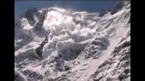 Avalanche on Monte Rosa