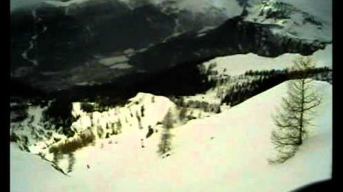 Discesa da cima Rosetta con lo snowboard