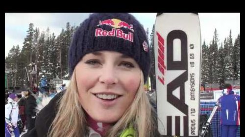 Vonn and goergl interview after taking 2nd and 3rd at the lake louise world cup dh