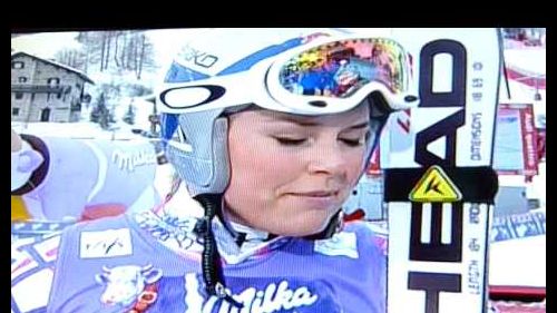 Lindsey vonn interview after super g of the sc in val d'isere