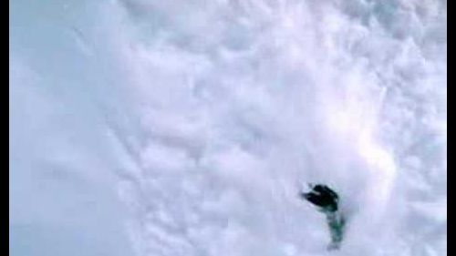 Crazy snowboard run down an avalanche in new zealand