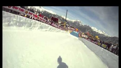 Snowboard vs. Pond, Bormio Italy 2011