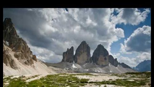 Dolomiten - Thunderstorm over three Peaks / Gewitter über den drei Zinnen - Timelaps