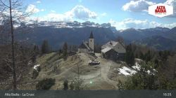 Webcam Pista La Crusc con l'omonimo monte m.2045