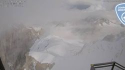 Les Bossons: From Aiguille du Midi (3.800 mts) looking to East