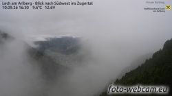 Gemeinde Lech: Lech am Arlberg - Blick nach Südwest ins Zugertal