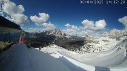 Pista Vitelli con vista sul Passo Tre Croci e Tre Cime di Lavaredo