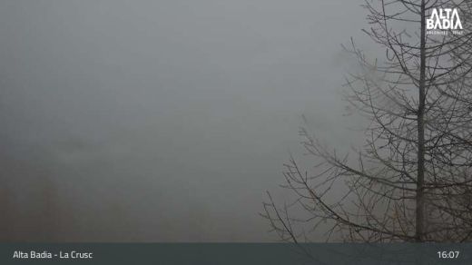 Corvara Pista La Crusc con l'omonimo monte m.2045