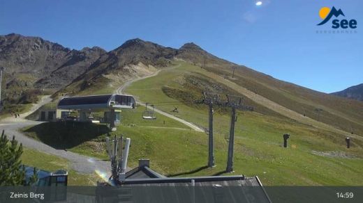 Samnaun Zeinisbahn Bergstation 2220 m.