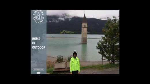 Val Senales Curon Venosta: Kirchturm von Altgraun - Reschensee