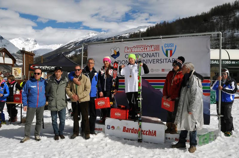 A Bardonecchia assegnati i primi titoli italiani universitari 2015, quelli del superG
