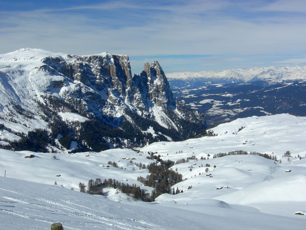 Lo Sciliar andando verso l'Alpe di Siusi