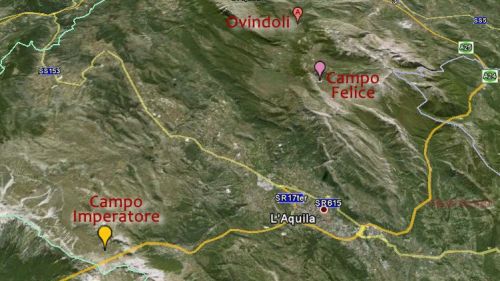 Mappa Ovindoli Campo Felice Campo Imperatore