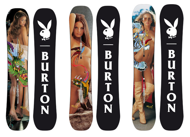 Le conigliette Playboy degli anni '70 e '80 sulle tavole Burton 2016