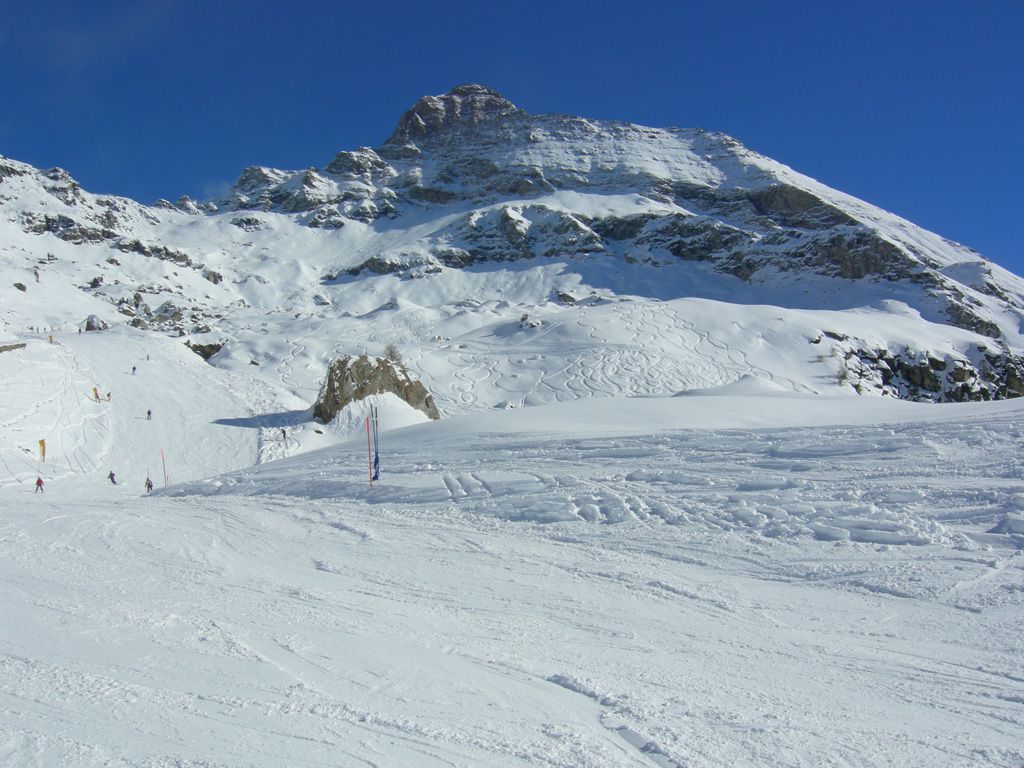 Testa grigia vista dalle piste Ostafa di Champoluc