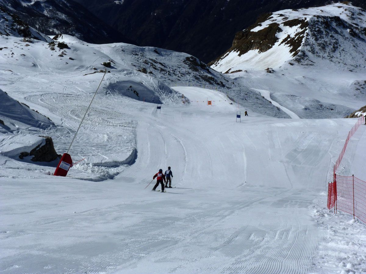 durante il gigantissimo di fine stagione di Valtournenche